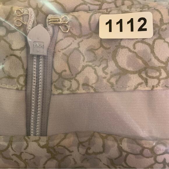 Vintage INC 100% Silk Slip Dress Sz 4 Gray Iridescent Floral Y2K Soft Girl - Picture 13 of 13